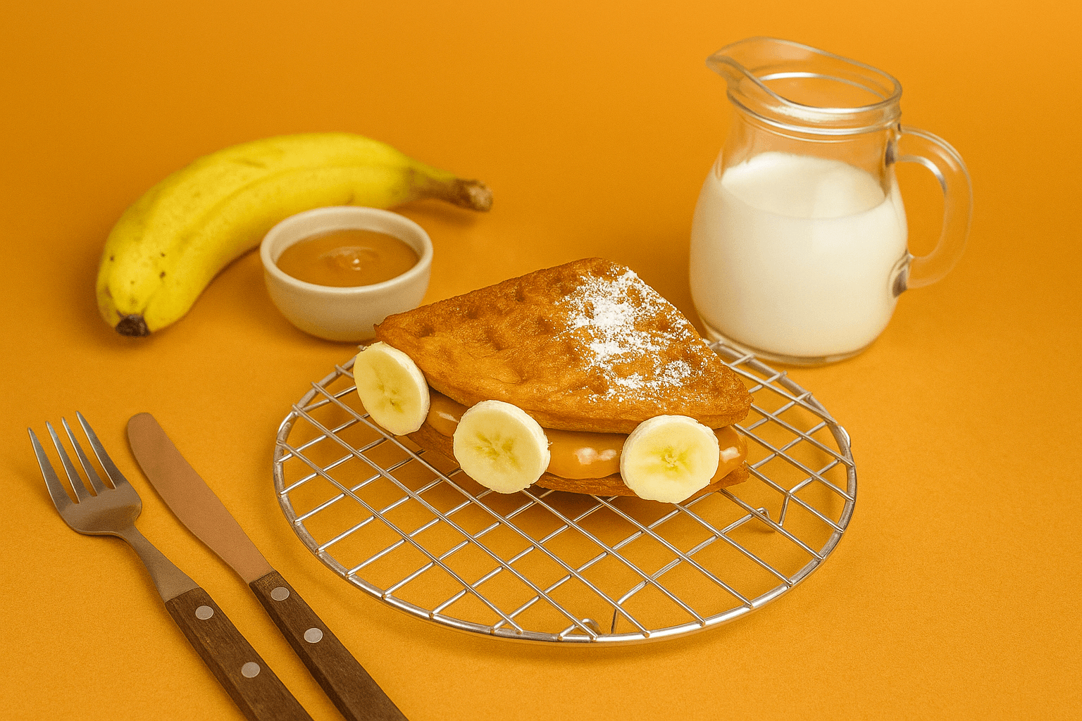 Banana Caramel Waffle