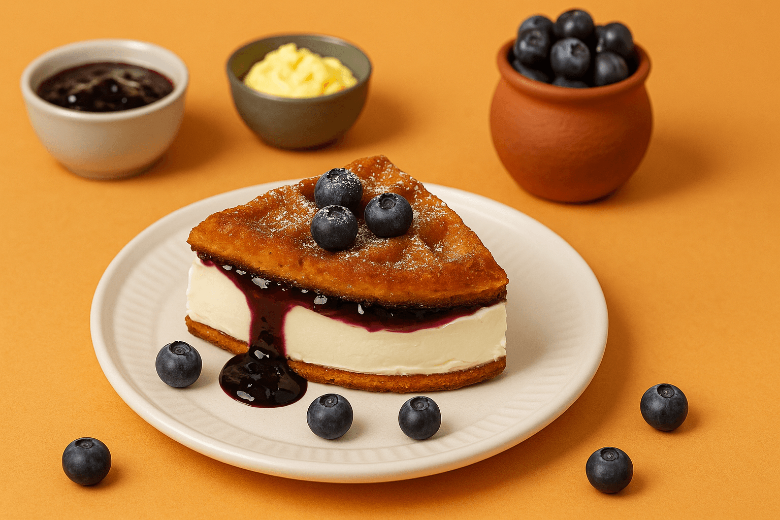 Blueberry Cheesecake Bliss Waffle