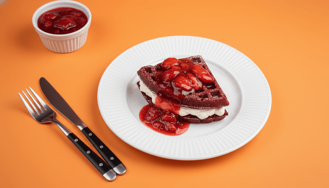 Red Velvet Berry Waffle