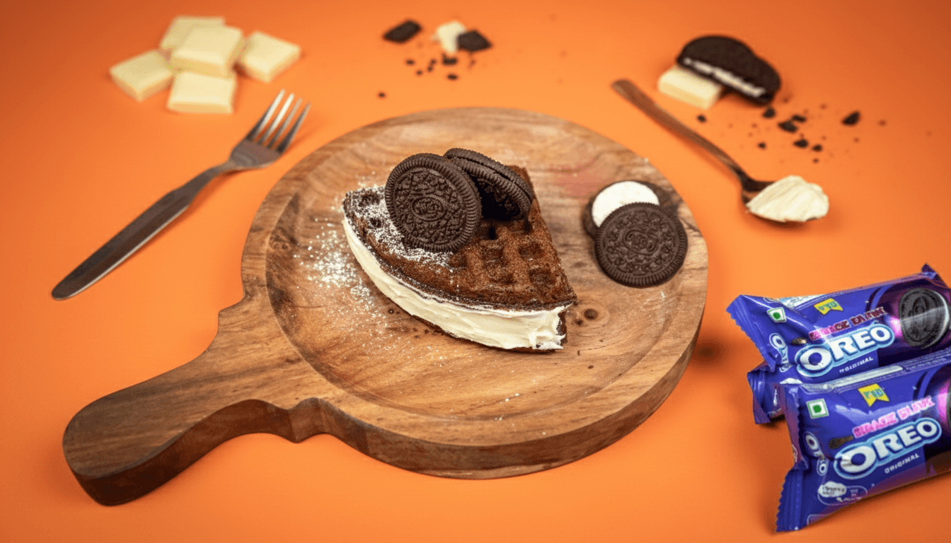 White Chocolate Oreo Waffle